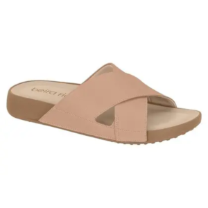 BEIRA RIO  - Papete Feminina Strass Beira Rio Birken  Nude